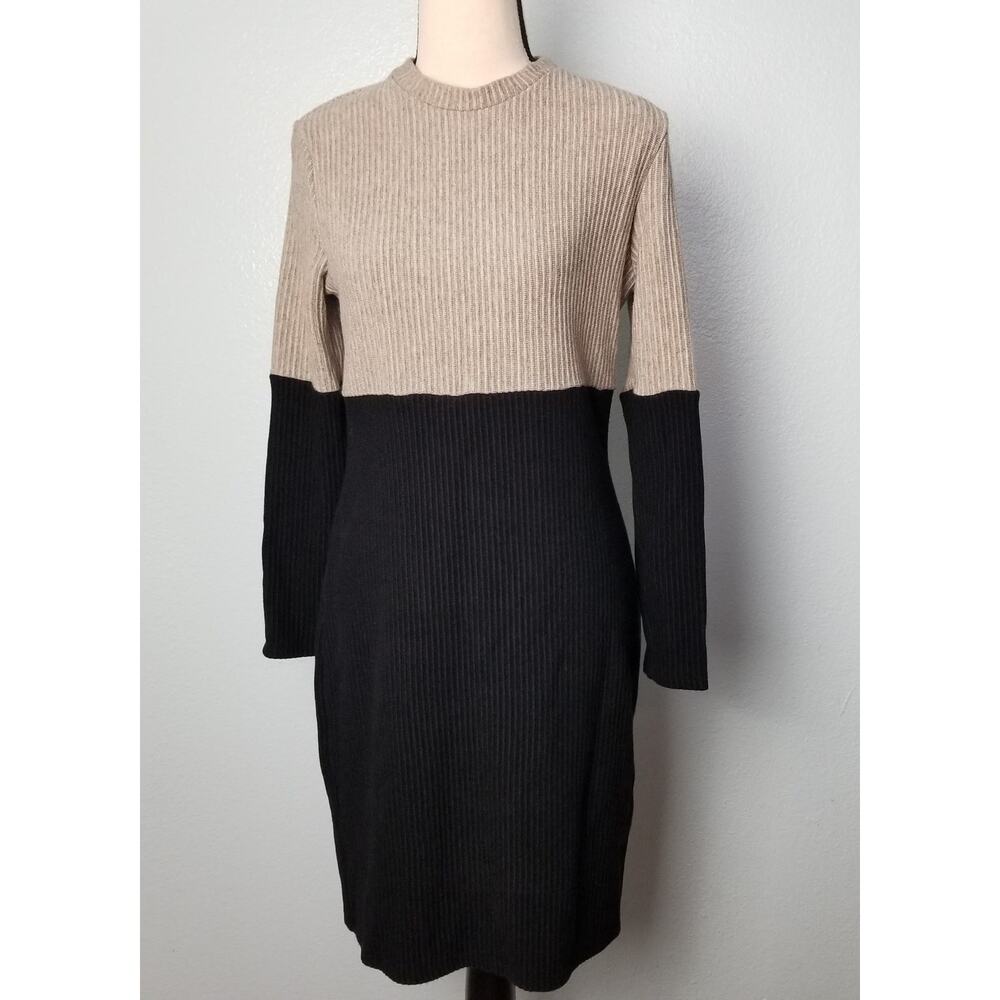 Tash + Sophie Colorblock Rib Knit Sweater Dress – Size L